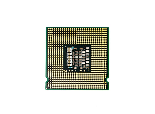 Afbeelding van cpu processor chip op wit