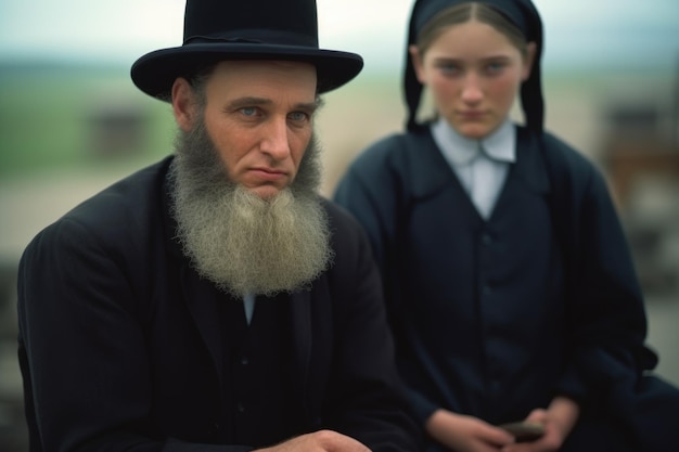 Afbeelding van de Amish-bevolking traditionele levensstijl nauwe banden van gemeenschap landelijke eenvoud waarden van culturele rijkdom tradities van hechte gezinsvriendelijke leefgroep dorp Landleven