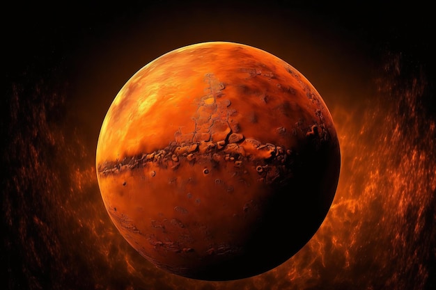 Afbeelding van de rode planeet Mars