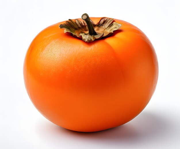 Afbeelding van een geïsoleerde persimmon op een witte achtergrond