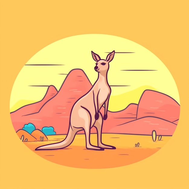 Foto afbeelding van een kangoeroe