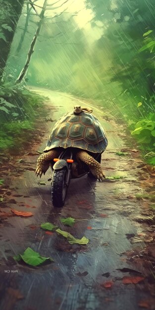 Foto afbeelding van een schildpad
