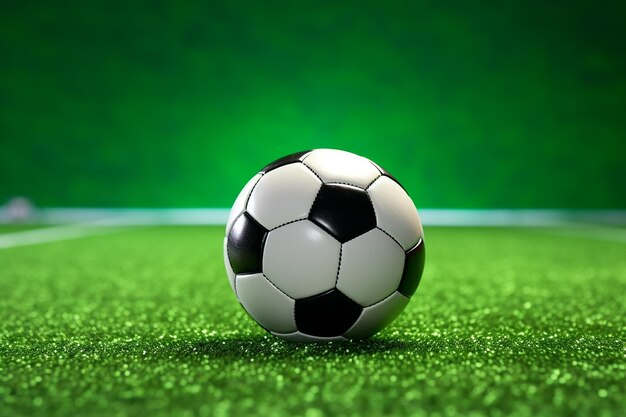 afbeelding van een voetbal achter een groen scherm