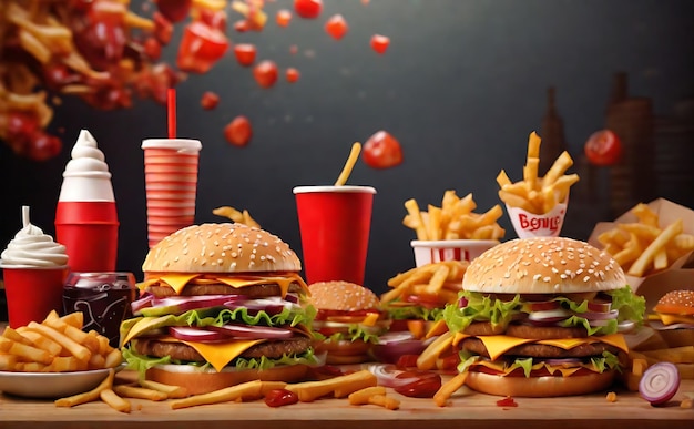 Foto afbeelding van fastfood