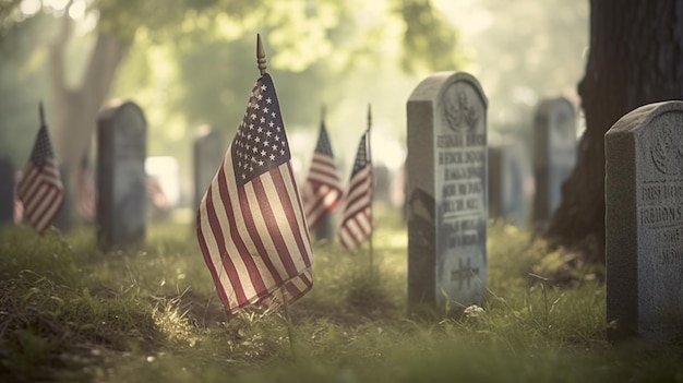 Afbeelding van graven van Amerikaanse helden