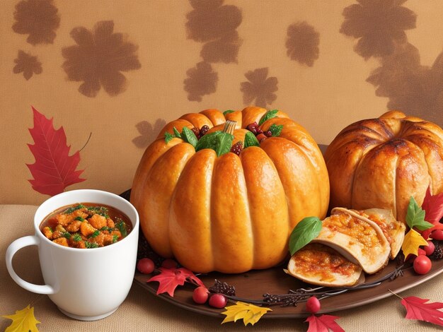 Afbeelding van voedsel voor de viering van Thanksgiving Day