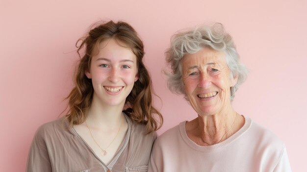 Affectionate mothers and daughters together on Mothers Day