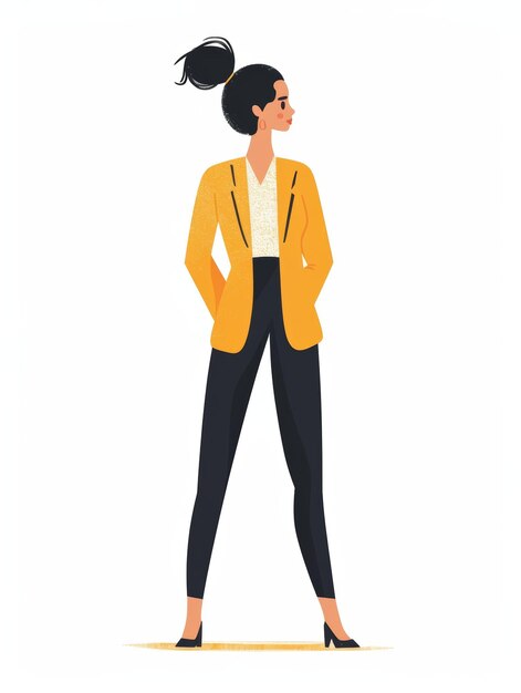 Photo affirmation card of a confident businesswoman in power stance generative ai
