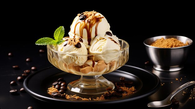 Affogato koffie dessert