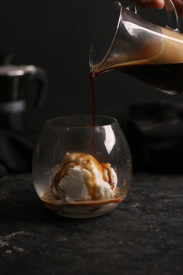 Affogato Koffiedrank met ijs