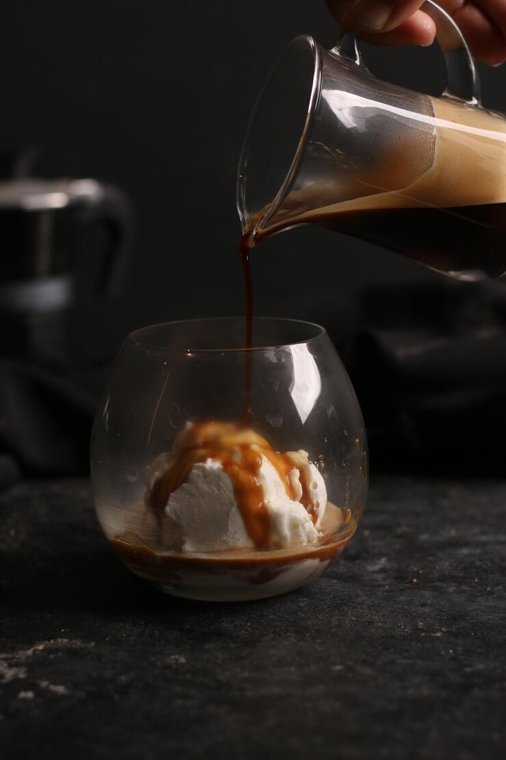 Affogato Koffiedrank met ijs