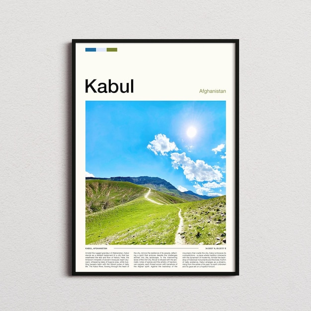 Afghaanse stad Kabul historische uitzicht