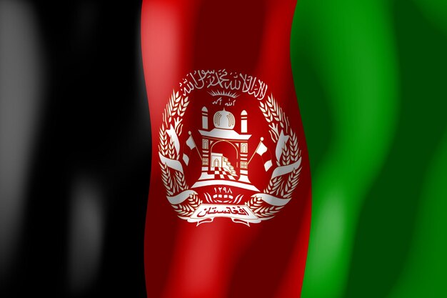 Foto afghanistan golfde de vlag van het land
