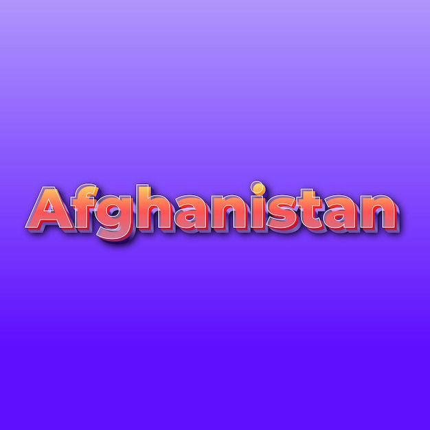 아프가니스탄텍스트 효과 JPG 그라데이션 보라색 배경 카드 사진