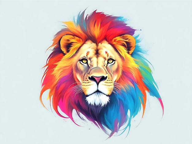 africa ai artwork colourful colours graphic indian king leo lion mammal mane paint post