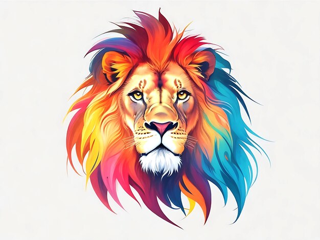 Africa ai artwork colourful colours graphic indian king leo lion mammal mane paint post