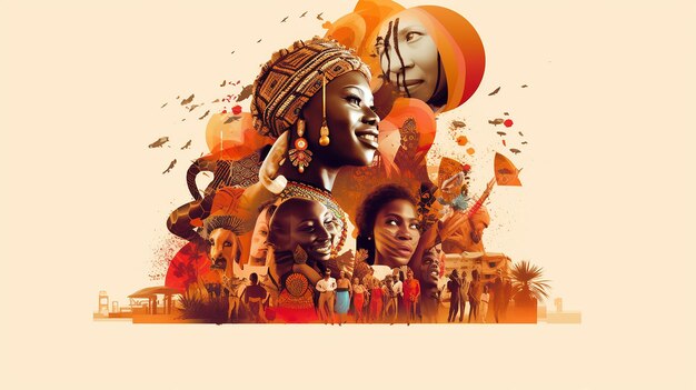 Africa_day_celebrations_design_template Генеративный ИИ