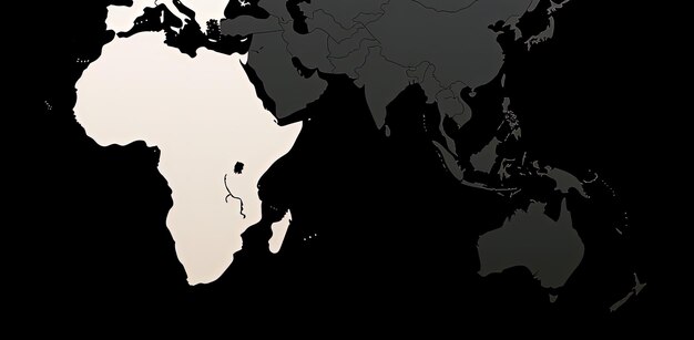 Photo africa map illustration white background generative ai