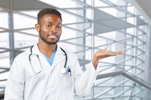 African-American black doctor man