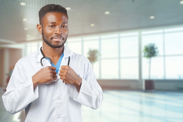 African-American black doctor man