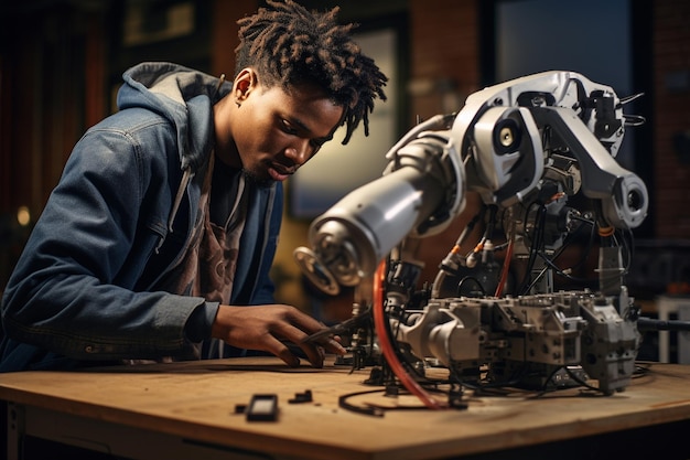 An African American Engineer in Robotics Generative By Ai