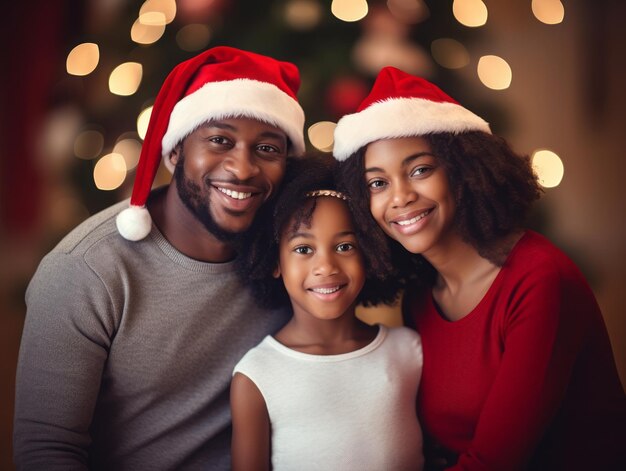 아프리카계 미국인 가족은 함께 크리스마스 이브를 축하하는 것을 즐긴다
