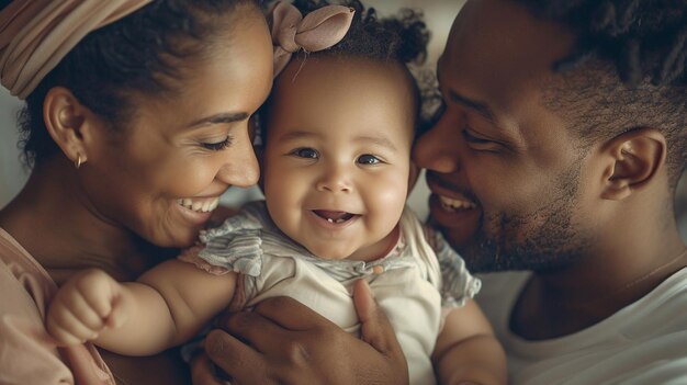 African American family at home