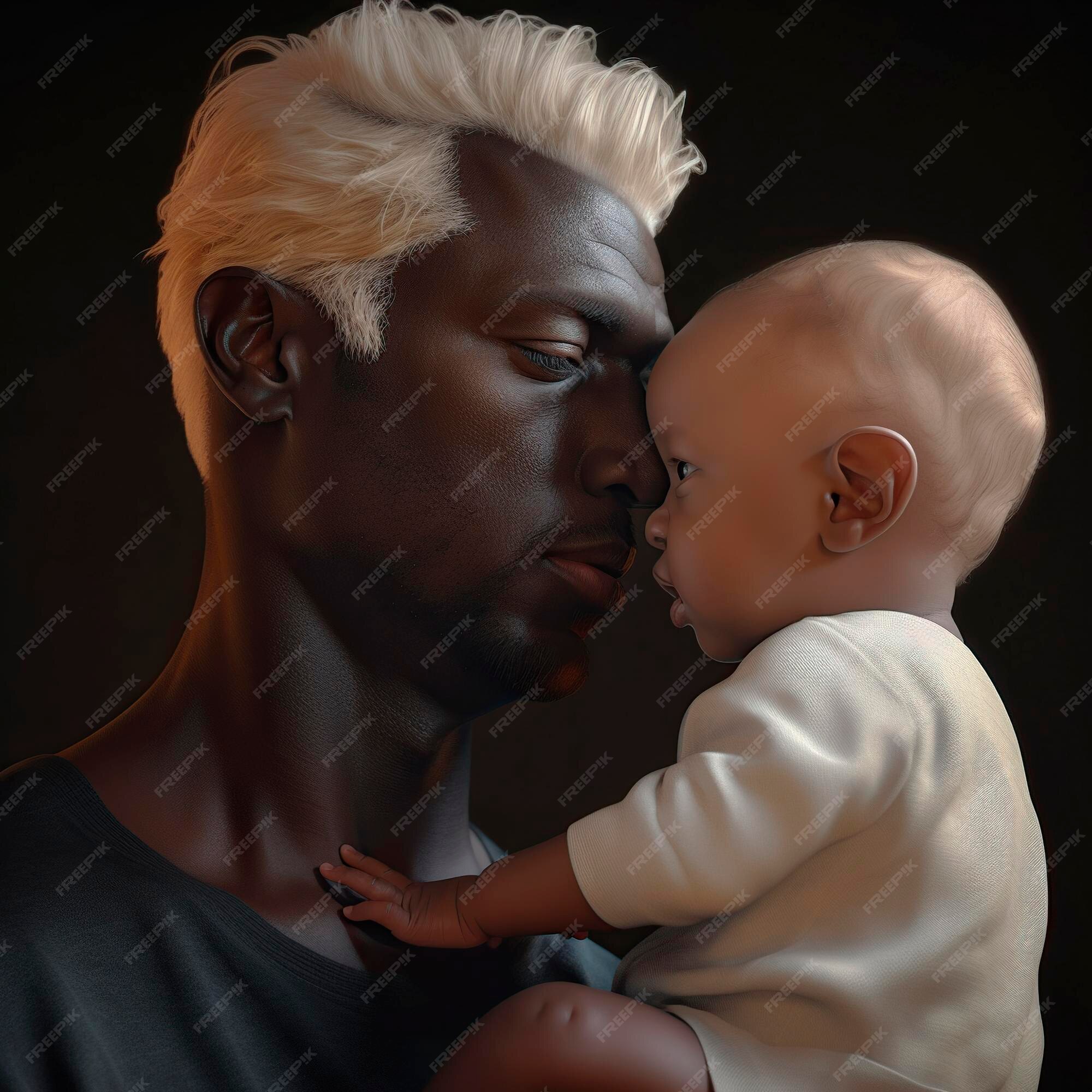 Premium Photo | African american father caring for his interracial baby