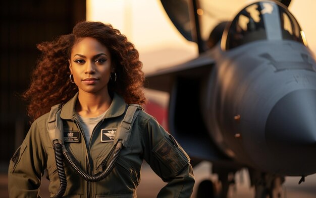 African American Fighter Pilot Soldier