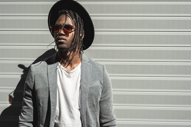 African american guy portrait handsome with style