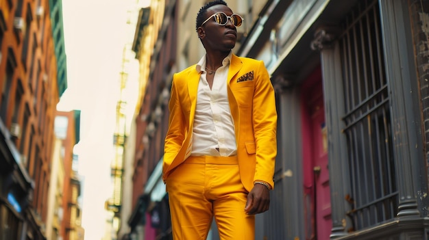 Photo african american man fashion portrait