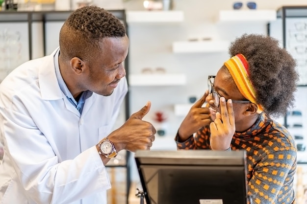 African american man professional optician helping 
and selling young woman african american choosing spectacles glasses in optician store. used correct assist or defective eyesight.