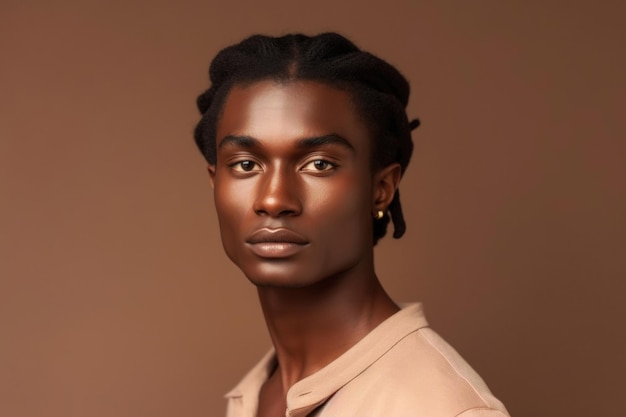 African American man with dreadlocks AI