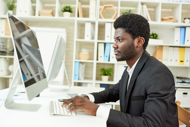 African American Manager at Workplace