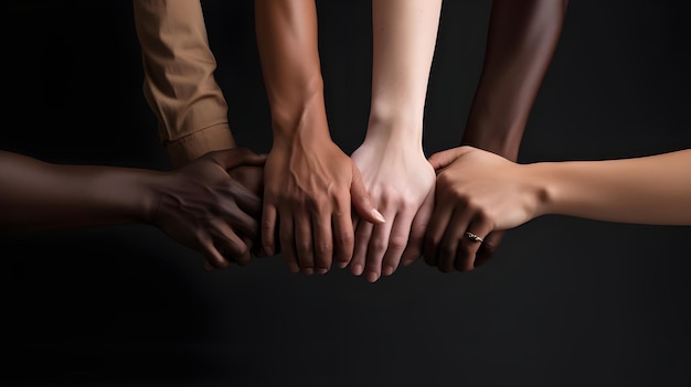 African American People Celebrating Black History Month in AfroAmerican Theme