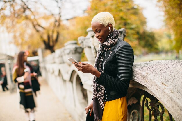 African american woman outdoor