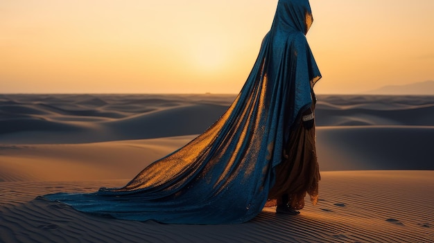 African beautiful woman in the desert