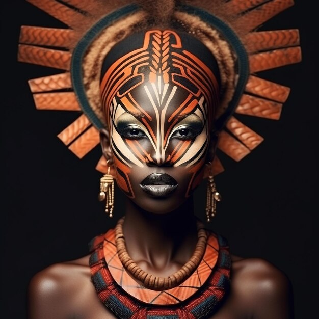 Foto una bellezza africana sotto i riflettori fotografia di modelle