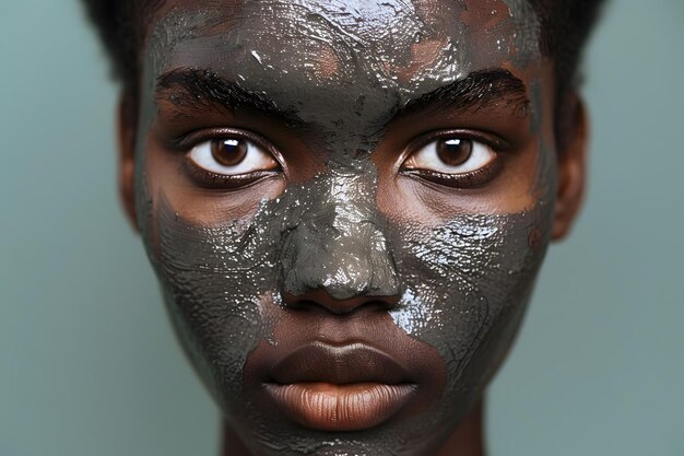 African Beauty with Clay Mask