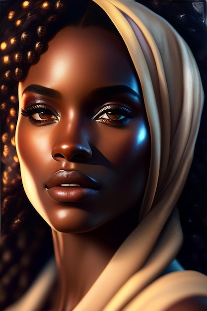 Premium AI Image | African Black Woman Model Ai Generate