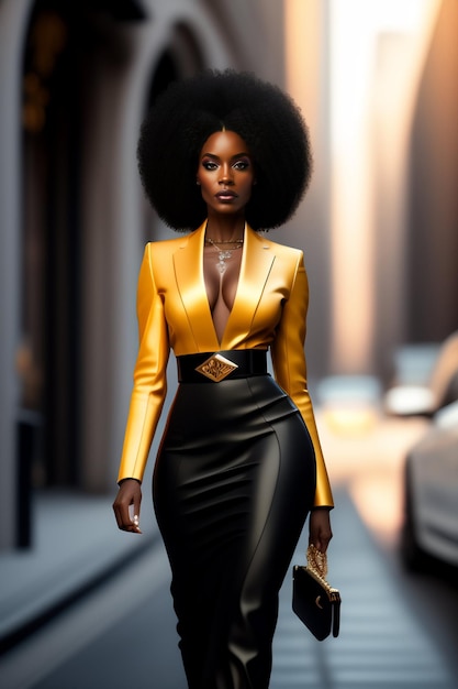 African Black woman model Ai Generate