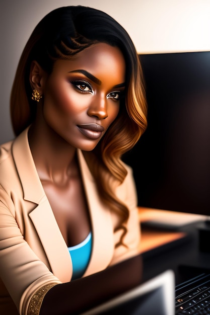 african black woman model Ai Gengerate