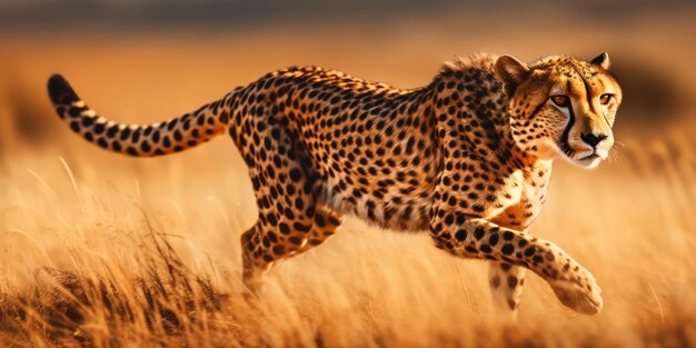 African Cheetah Portrait on the Savannah