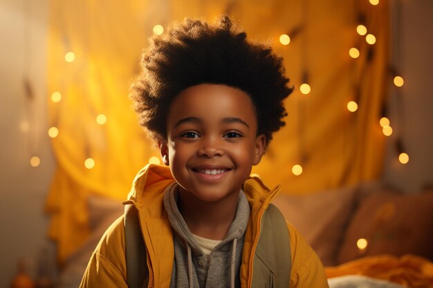 African child africanamerican baby afroamerican smiles as he looks at the camera happy childhood chherful beautiful and pretty boy or girl race lifestyle