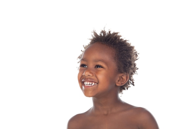 African child making funny faces