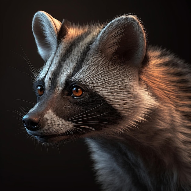 African Civet cute animal Generative AI