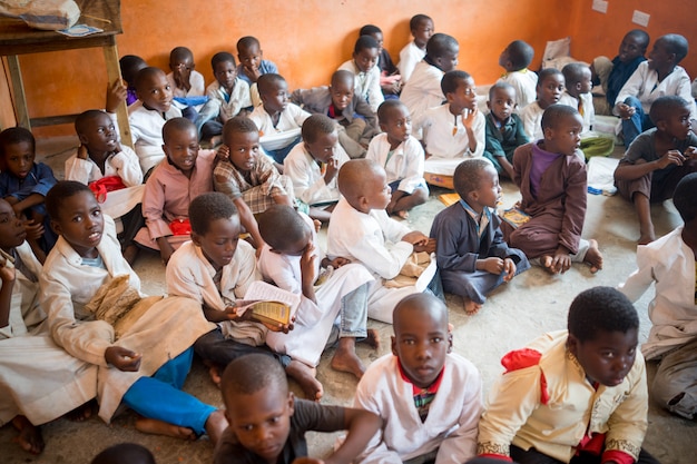 African classroom with kids 10/12/2018 Zanzibar