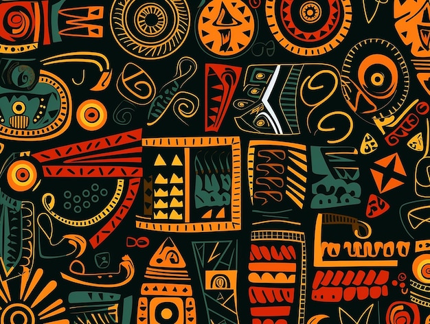 아프리카 culturel 기하학 패턴 사진