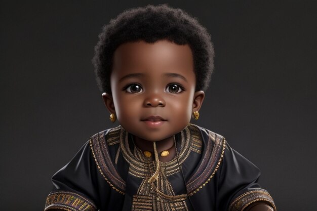 African cute baby boy photo for black history month