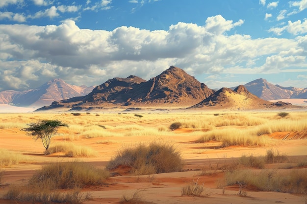 African desert landscape Generate Ai